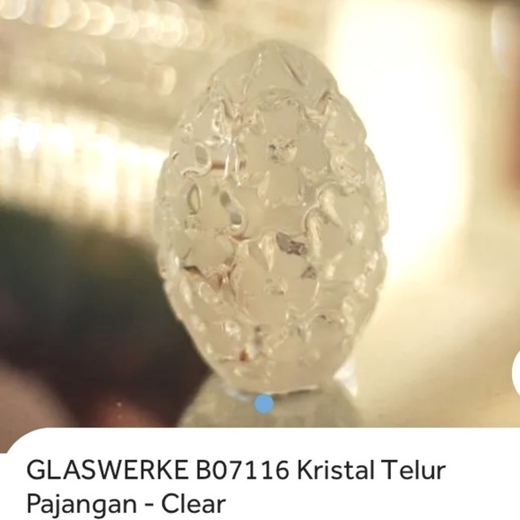 GLASWERKE GERMAN CRYSTAL EGG by Lausitzer Crystal - Picture 2 of 3